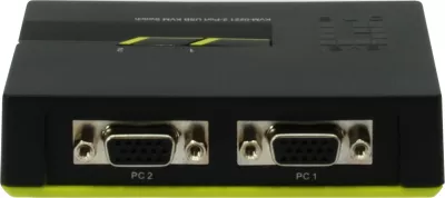 Switch KVM LevelOne 2-Port USB VGA, 2048 x 1536, i zi, jeshil