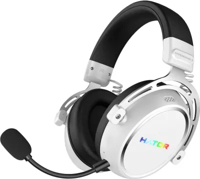Kufje Hator Hypergang 3 Wireless, Bluetooth 5.4, ANC, mikrofon i ndashëm, të bardha