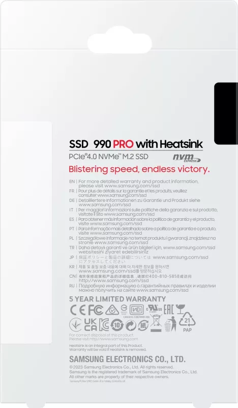 SSD Samsung MZ-V9P2T0, 2 TB, M.2, 7450 MB/s