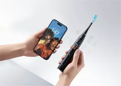 Furçë dhëmbësh sonike Oclean X Pro 20, 4 mënyra pune, 84000 rrotullime, e zezë