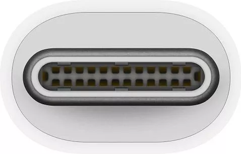 Adapter Thunderbolt 3 USB-C në Thunderbolt 2 Apple, i bardhë