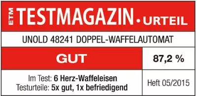 Aparat vaflash UNOLD 48241, metal, 2 vafla, termostat i rregullueshëm, ngjyrë e zezë