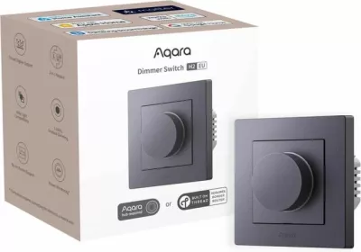 Switch dimmer smart AQARA Dimmer Switch H2 EU KD-R01D-G, Matter, Thread/Zigbee, monitorim energjie, gri