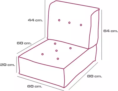 Karrige një vendëshe Atelier del Sofa, Poffi, bezhë