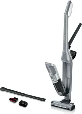 Fshesë me korrent 2-në-1 Bosch Serie 4 BBH3K2801, Pa qese, Argjendtë