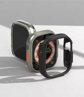 Mbështjellës Ringke Slim për Apple Watch Ultra 1/2 (49mm), 2 copë, Transparent dhe Mat Zi
