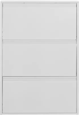 Dollap këpucësh metalik STARK, i bardhë, 3 dyer magnetike, FH6633.02, 71x15x103cm