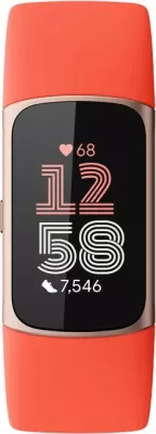 Smartwatch Fitbit Charge 6, AMOLED, GPS, NFC, 7 ditë bateri, coral