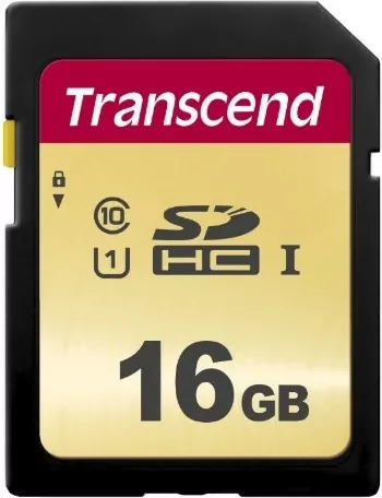 Kartelë SDHC Transcend 500S 16GB, Class 10, UHS-I, e zezë