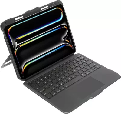 Mbështjellës me tastierë Bluetooth Targus VersaVu për iPad, Nordic, i zi