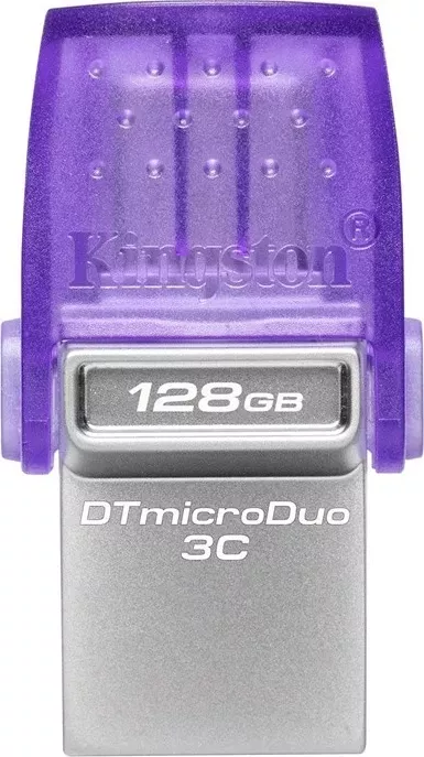 USB Kingston, USB Type-A/C 3.2 Gen 1, 64GB, vjollcë/ argjend