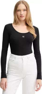 Maicë me mëngë të gjata për femra Calvin Klein Jeans LV047D218G, e zezë [Madhësia: M]