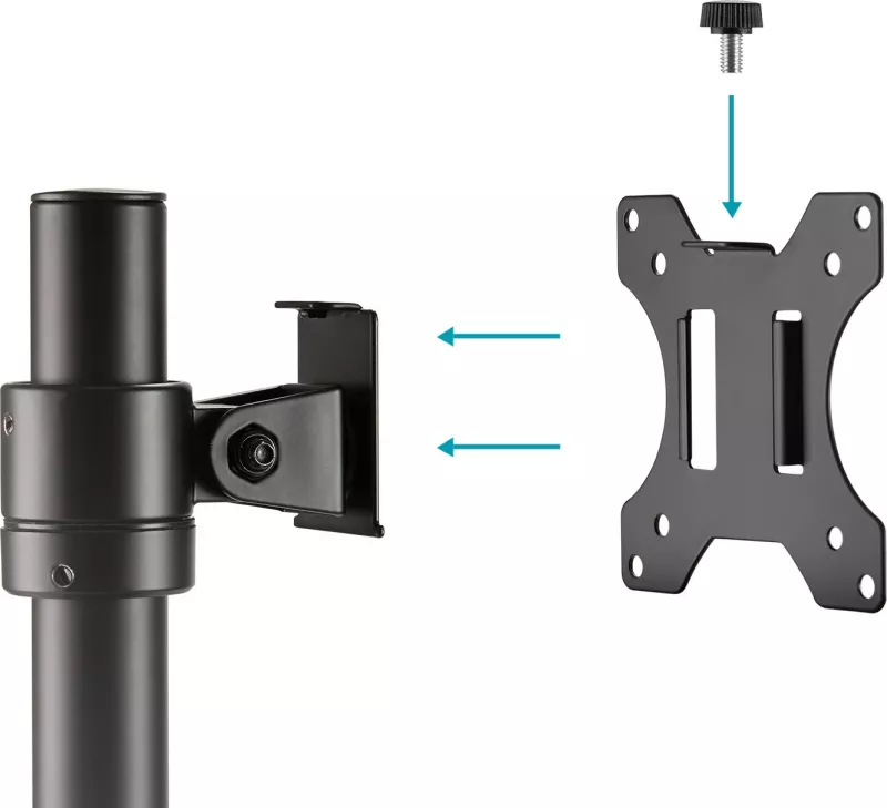 Mbajtëse monitori Digitus, universal, pole mount, 15-32 inç, clamp, e zezë