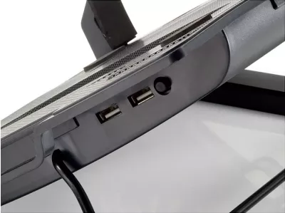 Mbajtëse ftohëse laptopi Conceptronic 1-Fan, USB-A 2.0, deri 17 inç, e zezë