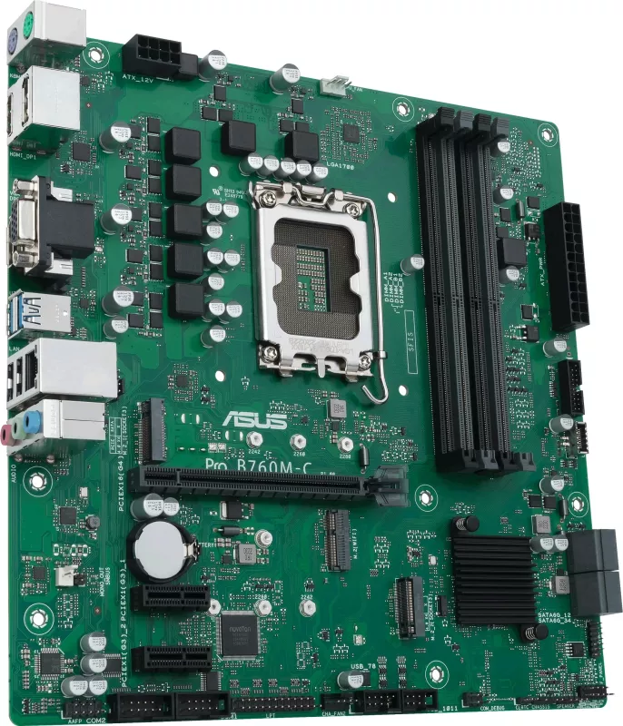 Pllakë amë ASUS PRO B760M-C-CSM, Intel, LGA 1700, DDR5-SDRAM, 128 GB
