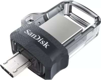 USB memorje SanDisk Ultra Dual Drive m3.0 SDDD3-256G-G46 256GB micro-USB/USB-A USB 3.0, zezë/argjendtë