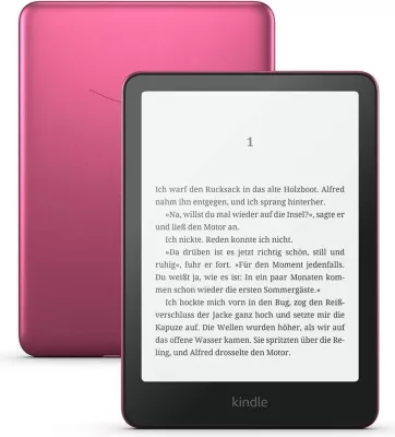 Lexues digjital eBook Amazon Kindle Paperwhite 12th Gen Signature Edition SA569P 32GB 7", Metallic Raspberry