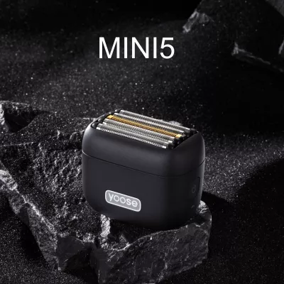 Makinë rroje Yoose Mini 5, 5 tehe (4+1), USB-C, IPX7, 90 min, e zezë, set 6 copë