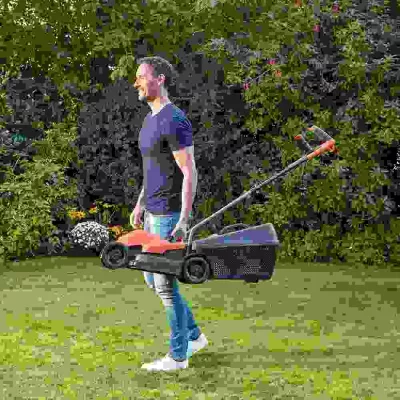Kositëse bari elektrike Black&Decker BEMW451BH 1200 W, 32 cm, shportë 35 L, zezë/portokalli