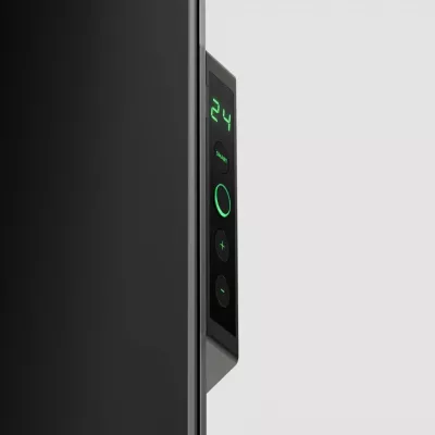 Ngrohës smart AENO Premium Eco AGH0004S 700W, xham i temperuar, infra të kuqe + konveksion, Wi‑Fi, LED display, prizë EU, i zi