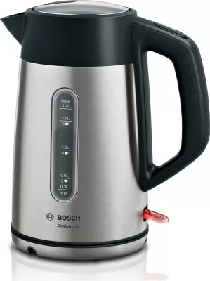 Çajnik Bosch DesignLine TWK4P440, 1.7 litra, 2400W, ngjyrë argjendi