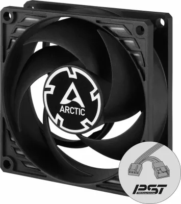 Ventilator për kasë PC Arctic P8 PWM PST 80mm 4-pin PWM, i zi