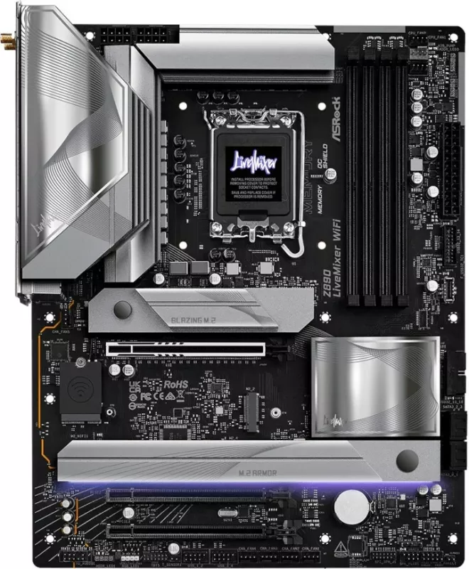 Pllakë amë ASRock Z890 LiveMixer WiFi, ATX, Socket-1851
