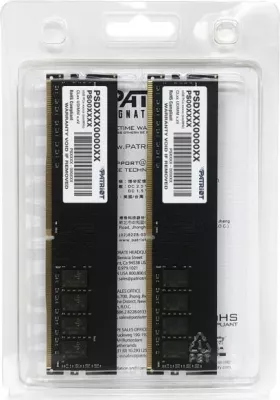RAM Memorje Patriot Signature Line PSD416G3200K 16GB (2x8GB) DDR4 3200MHz CL22 UDIMM 1.2V, PCB e zezë, set 2 copë