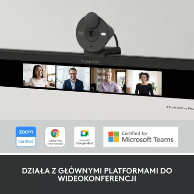 Webkamerë Logitech Brio 300 Full HD 1080p USB-C, Graphite (960-001436)