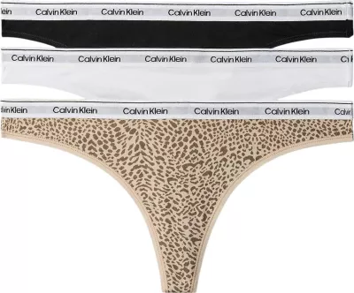 Set të brendshme (thong) për femra Calvin Klein Underwear LV00QD5209, zezë/bardhë [Madhësia: XL]