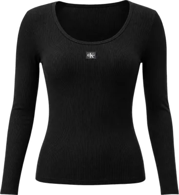 Maicë me mëngë të gjata për femra Calvin Klein Jeans LV047D218G, e zezë [Madhësia: M]