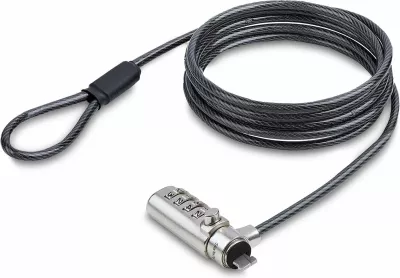 Kablë sigurie StarTech SNANOC4D-LAPTOP-LOCK 1.5 m me kyç kombinimi Kensington Nano, e zezë