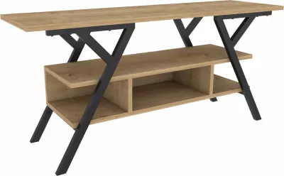 Komodinë TV Skye Decor, Minerva, e zezë dhe lis