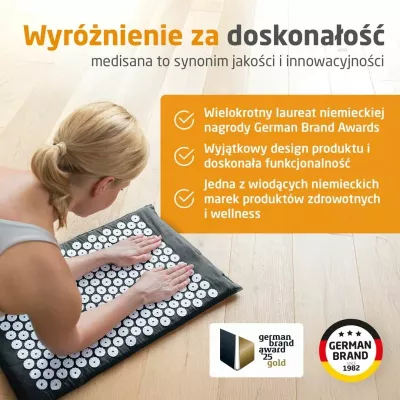 Tapet akupresure me ngrohje Medisana, e zezë