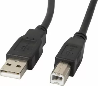 Kabllo USB Lanberg CA-USBA-10CC-0010-BK, USB-A në USB-B, 1 m, USB 2.0, e zezë
