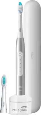 Furçë dhëmbësh sonike elektrike, Oral-B, PSL45SI 305675, me karikues dhe kuti udhëtimi, argjendtë