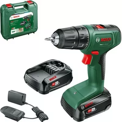 Pistoletë shpimi Bosch EasyDrill 18V-40, brushless, 2 bateri, 18V, e gjelbër/zezë