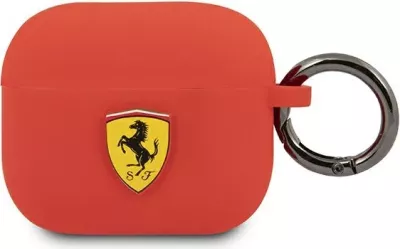 Mbështjellës Ferrari për AirPods 3, silikon, i kuq