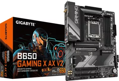 Pllakë amë GIGABYTE B650 Gaming X AX V2, AM5, ATX, DDR5 deri 128GB, Wi‑Fi 6E, 2.5GbE, Retail