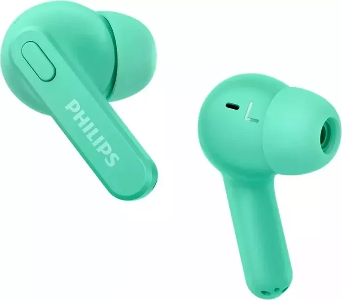 Kufje Philips TAT2206, me lidhje pa tela, ngjyrë jeshile