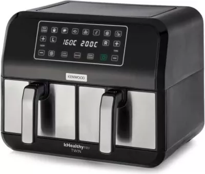 Fritëz me ajër Kenwood HFM20.000MB Twin 2x4L 8L total, dual-zone, e zezë/argjend