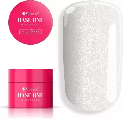 Xhel ndërtues për thonj Silcare Base One Shimmer Milkshake për femra, 50g