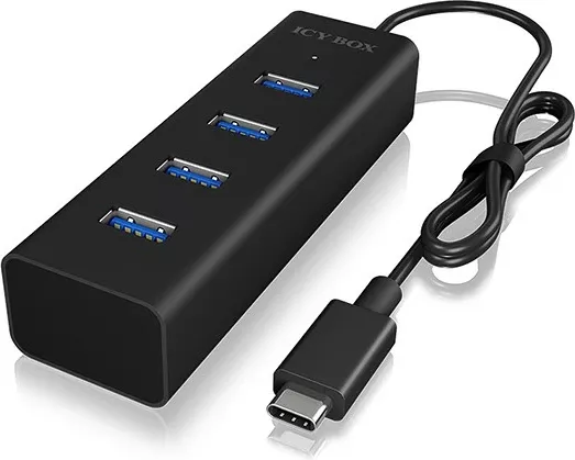 Hub USB ICY BOX IB-HUB1409-C3, USB 3.2 Gen 1, 5000 Mbit/s, i zi, alumin
