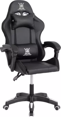 Karrige gaming DARREN FH1203.04, e zezë-bardhë, PVC & najlon, 51x49x125Hcm