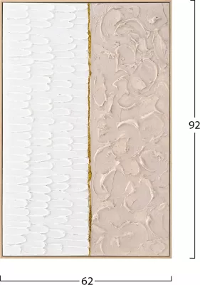 Pikturë muri FH4558 me kornizë PS ngjyrë bezhë-kanavacë në bezhë & bardhë 62x4.5x92H cm