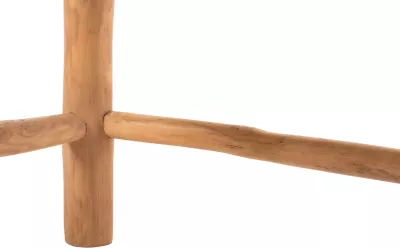 Tavolinë kafeje LONDER, dru teak-sintetik ratan, natyral, 119x79.5x41 cm