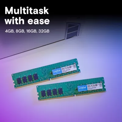 RAM Memorje Crucial CT8G4DFRA32A 8GB DDR4-3200 UDIMM PC4-25600 CL22 1.2V, 1 modul, e gjelbër