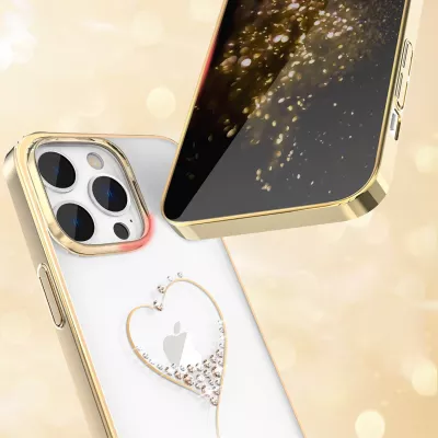 Mbështjellës Kingxbar Wish Series për iPhone 14 Plus, me kristale Swarovski, Ari