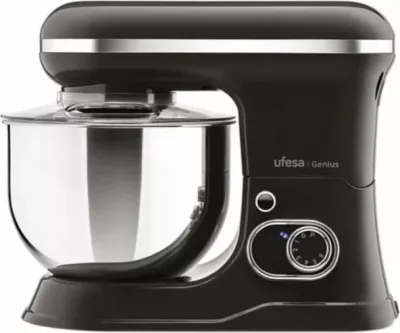 Robot kuzhine UFESA Genius 70305937 1200W, enë inox 5L, 6 shpejtësi + Pulse, 3 shtojca, i zi/argjendtë