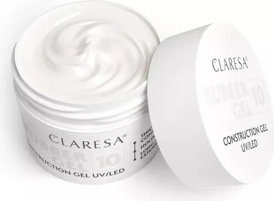 Xhel ndërtues për thonj Claresa Rubber Gel 10 për femra, 45g